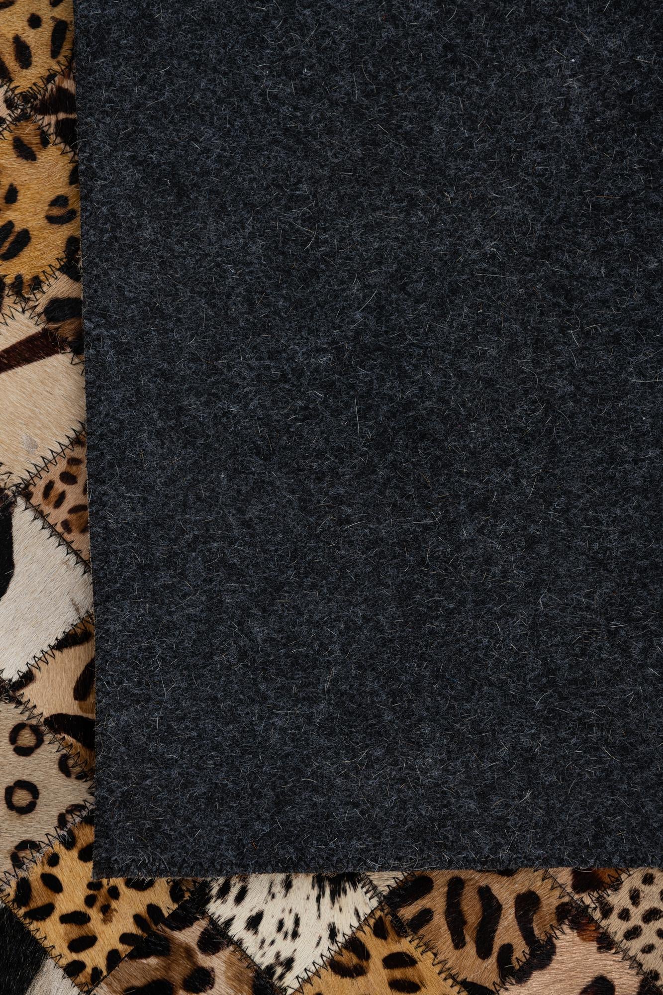 5' 1 x 8' 1 Cowhide Leather Rug
