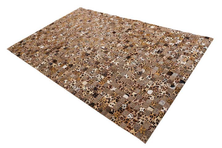 5' 1 x 8' Cowhide Leather Rug
