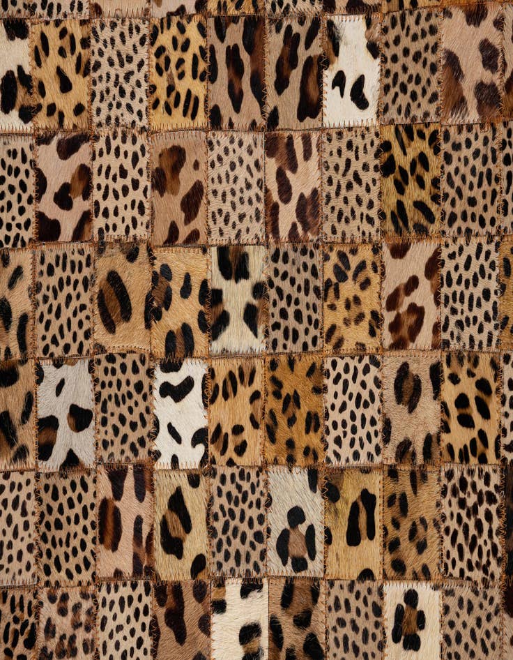 Detail image of 5' 1 x 8' Cowhide Leather Rug