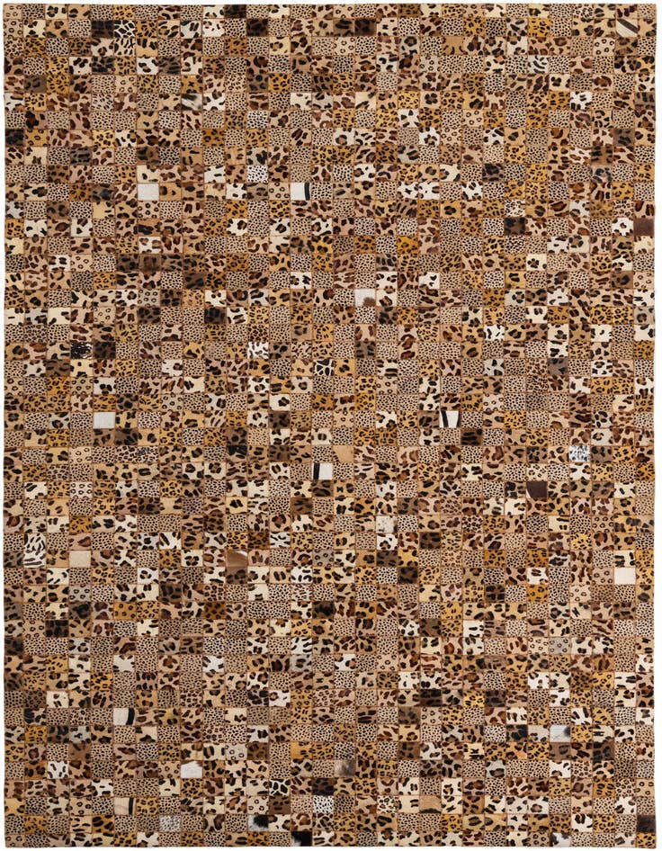 Detail image of 5' 1 x 8' Cowhide Leather Rug