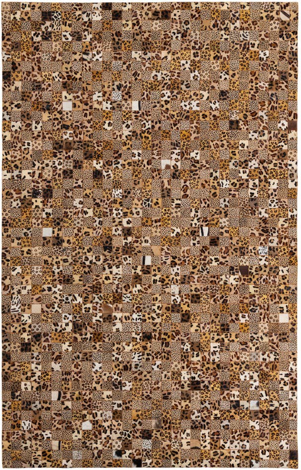 Detail image of 5' 1 x 8' Cowhide Leather Rug