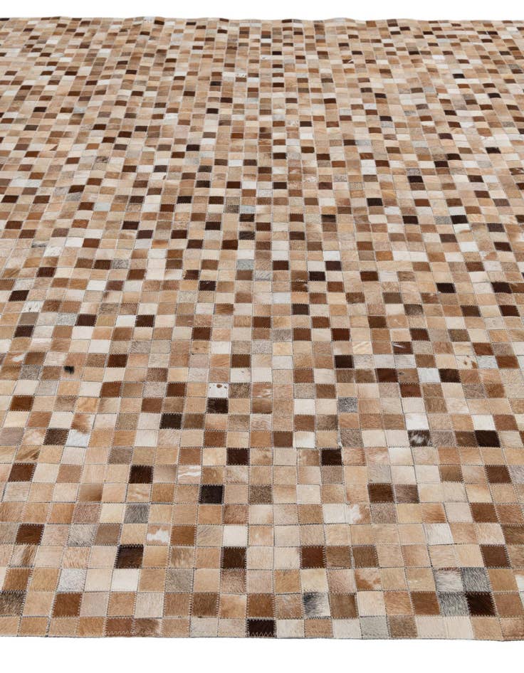 Detail image of 8' x 9' 10 Cowhide Leather Rug