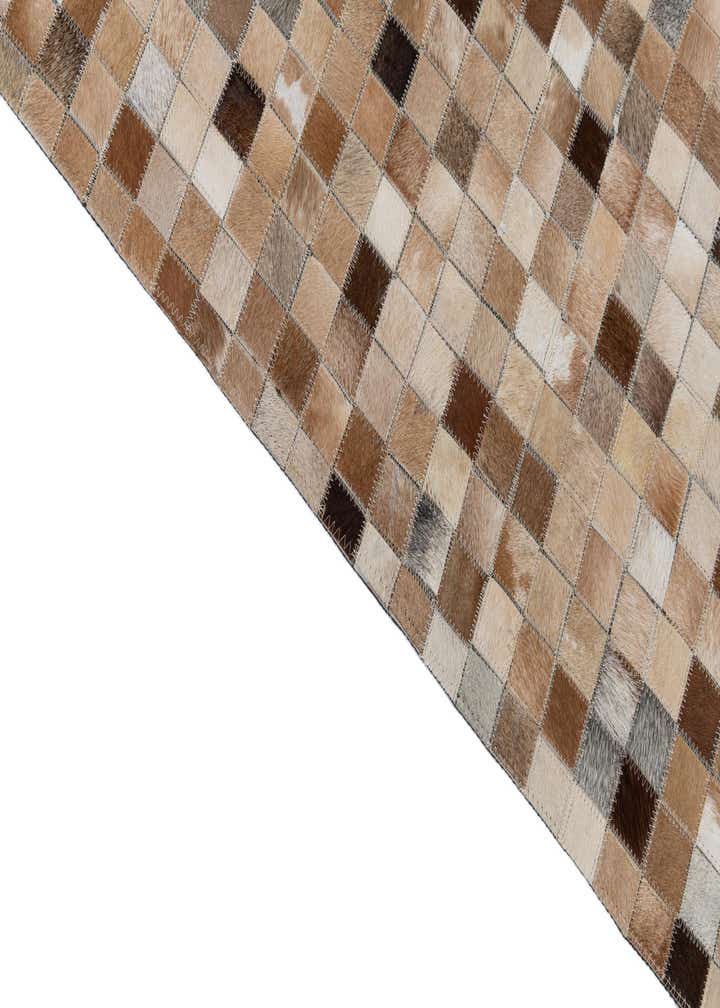 8' x 9' 10 Cowhide Leather Rug