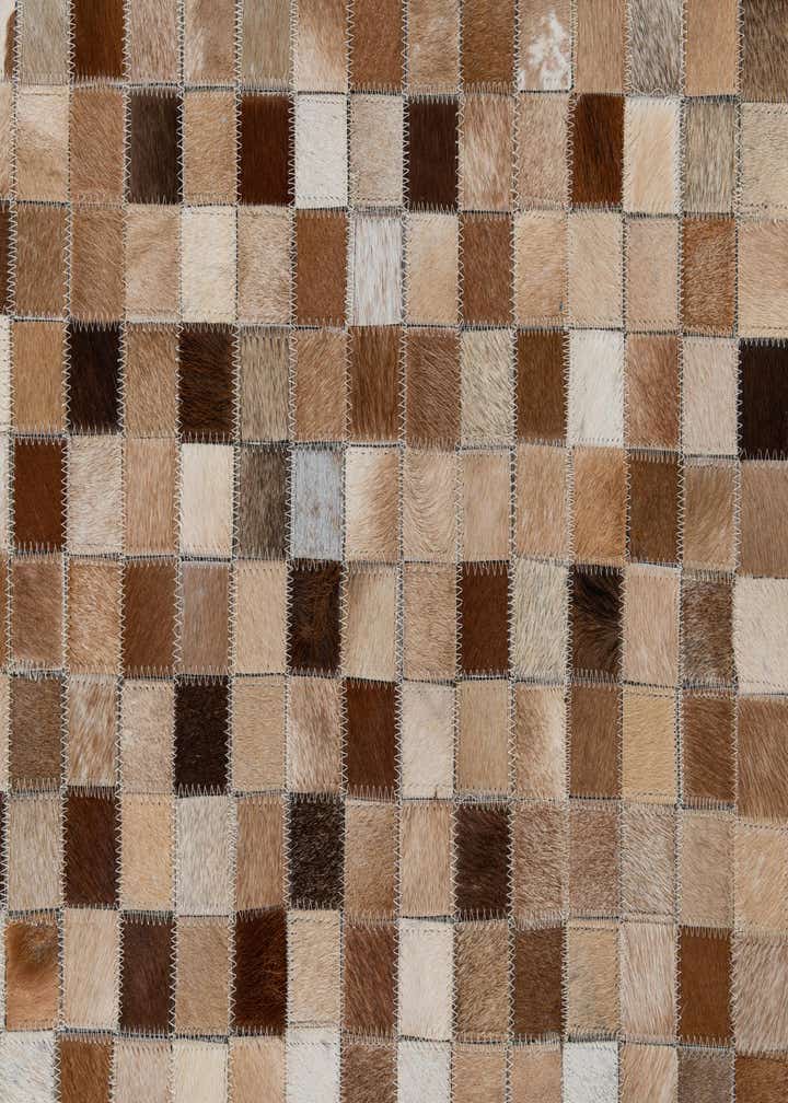 8' x 9' 10 Cowhide Leather Rug