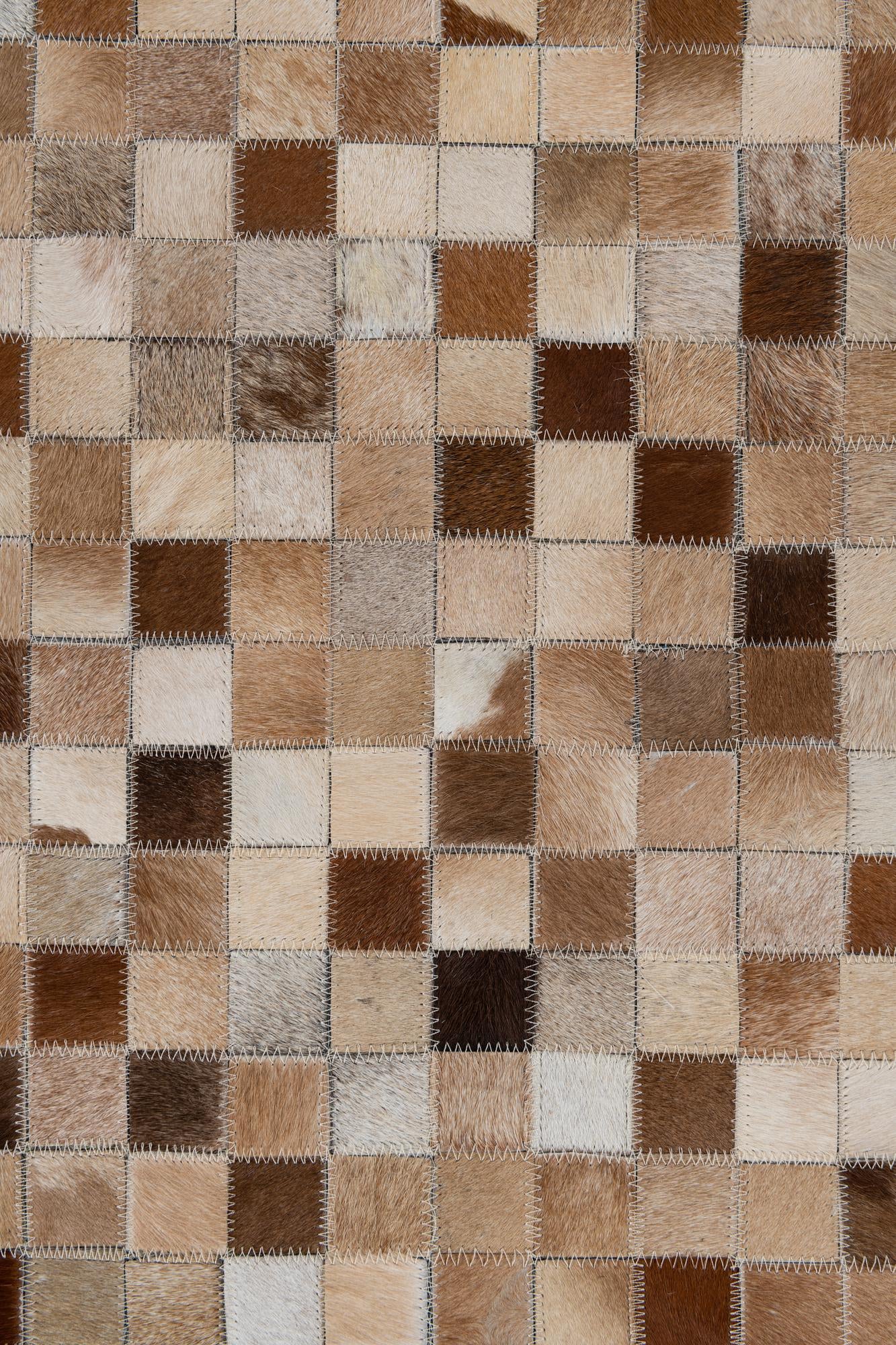 8' x 9' 10 Cowhide Leather Rug