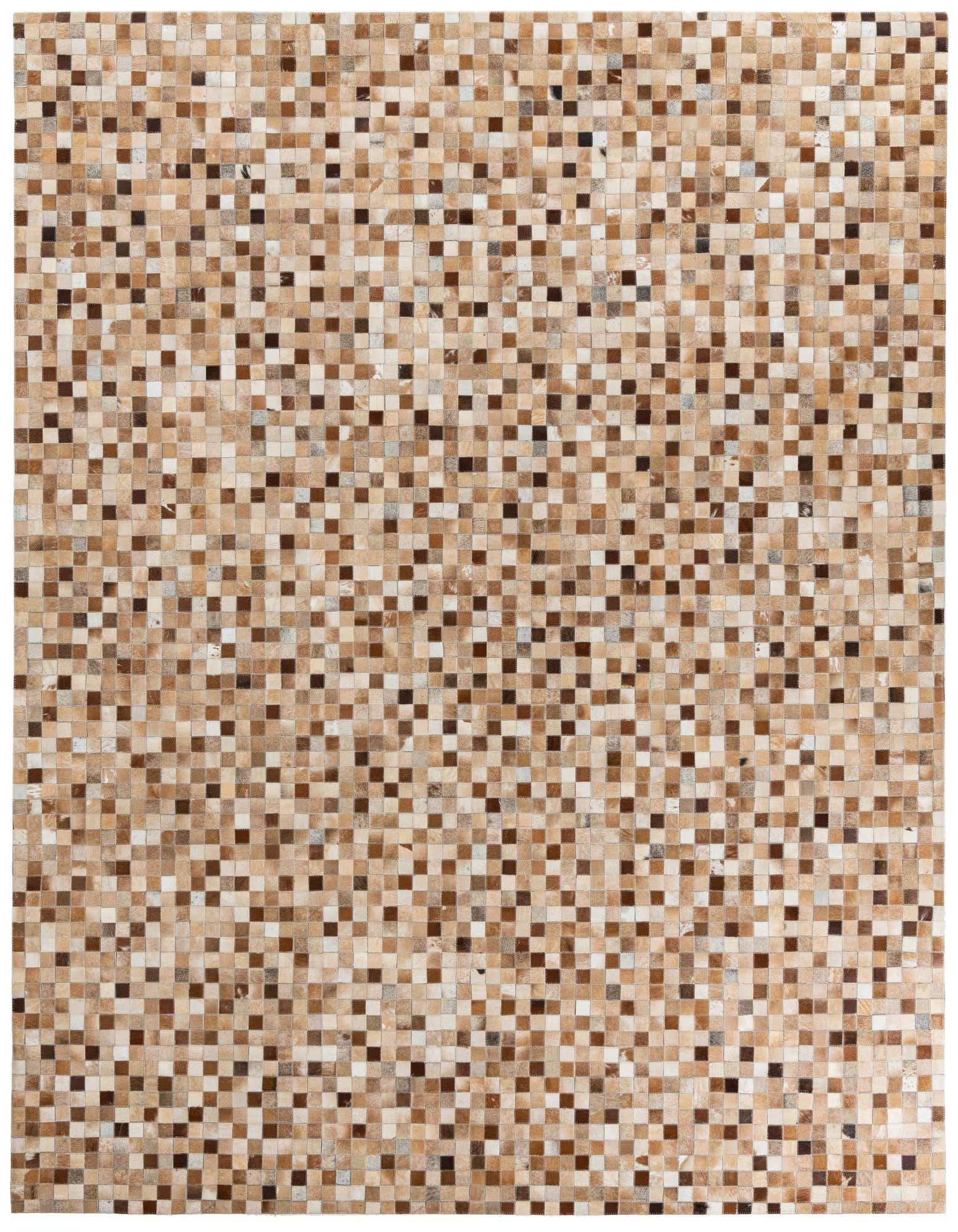 8' x 9' 10 Cowhide Leather Rug