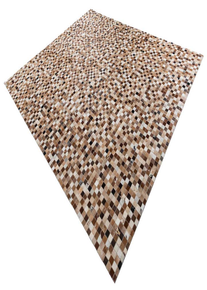 8' 1 x 9' 10 Cowhide Leather Rug