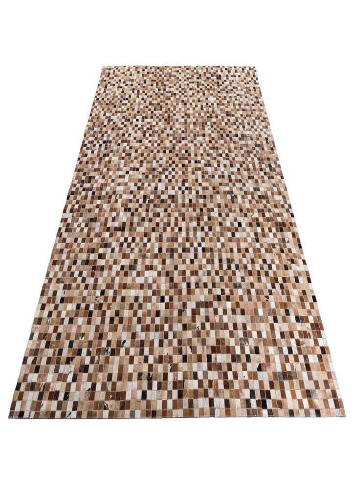 8' 1 x 9' 10 Cowhide Leather Rug