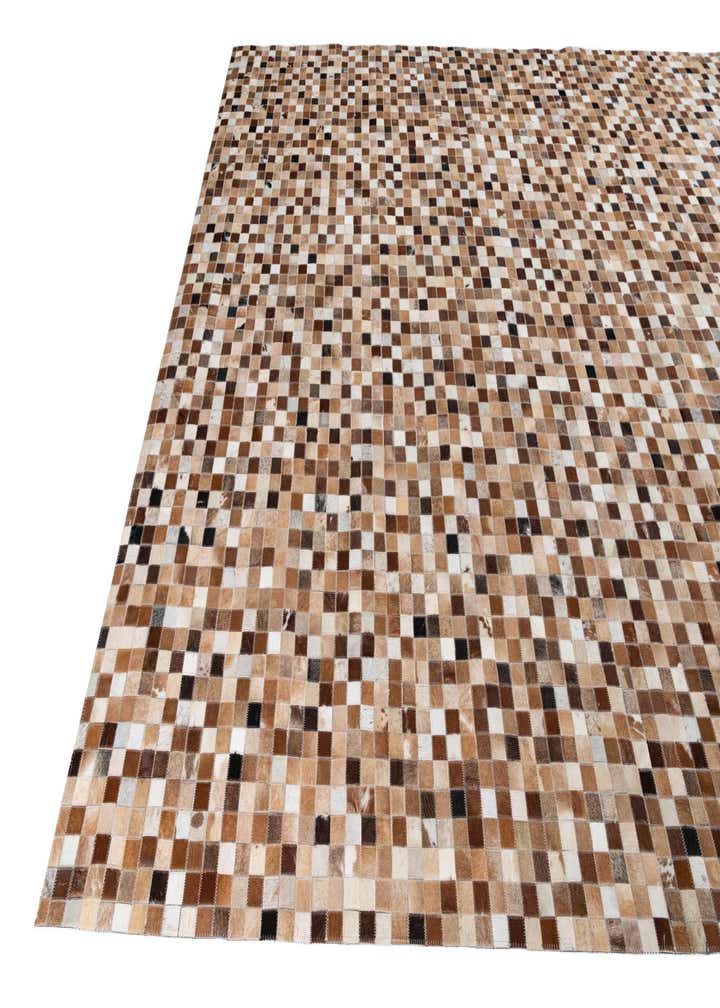 8' 1 x 9' 10 Cowhide Leather Rug