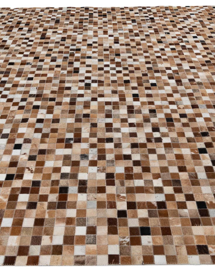 Detail image of 8' 1 x 9' 10 Cowhide Leather Rug