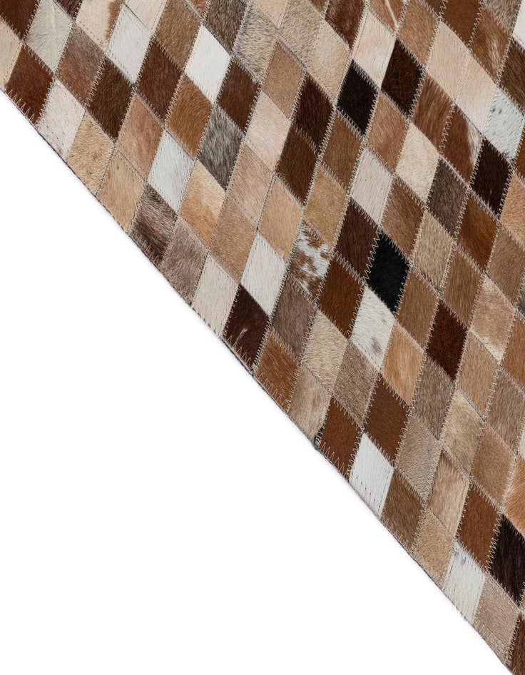 Detail image of 8' 1 x 9' 10 Cowhide Leather Rug