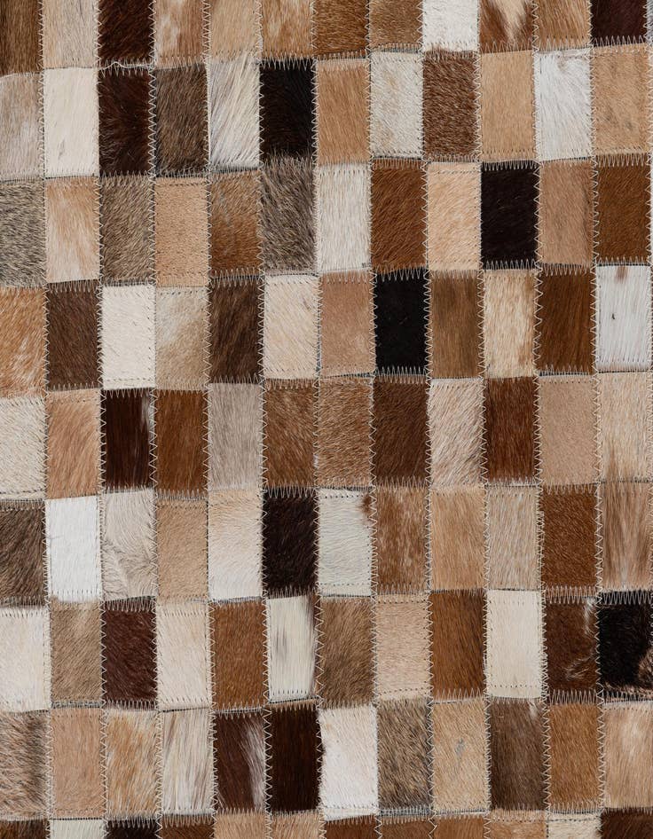 Detail image of 8' 1 x 9' 10 Cowhide Leather Rug