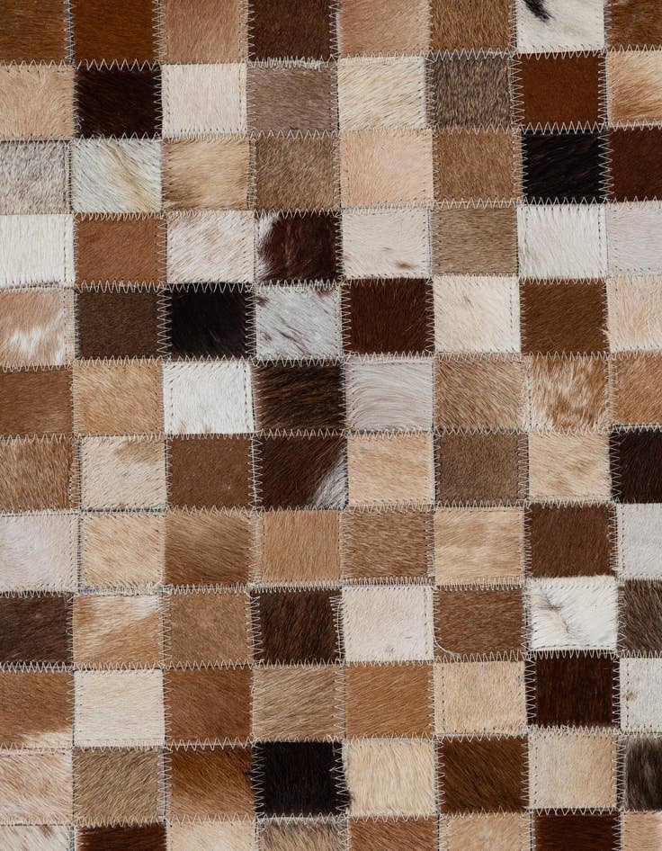 Detail image of 8' 1 x 9' 10 Cowhide Leather Rug
