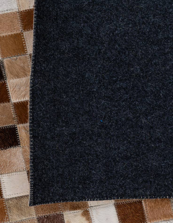 Detail image of 8' 1 x 9' 10 Cowhide Leather Rug