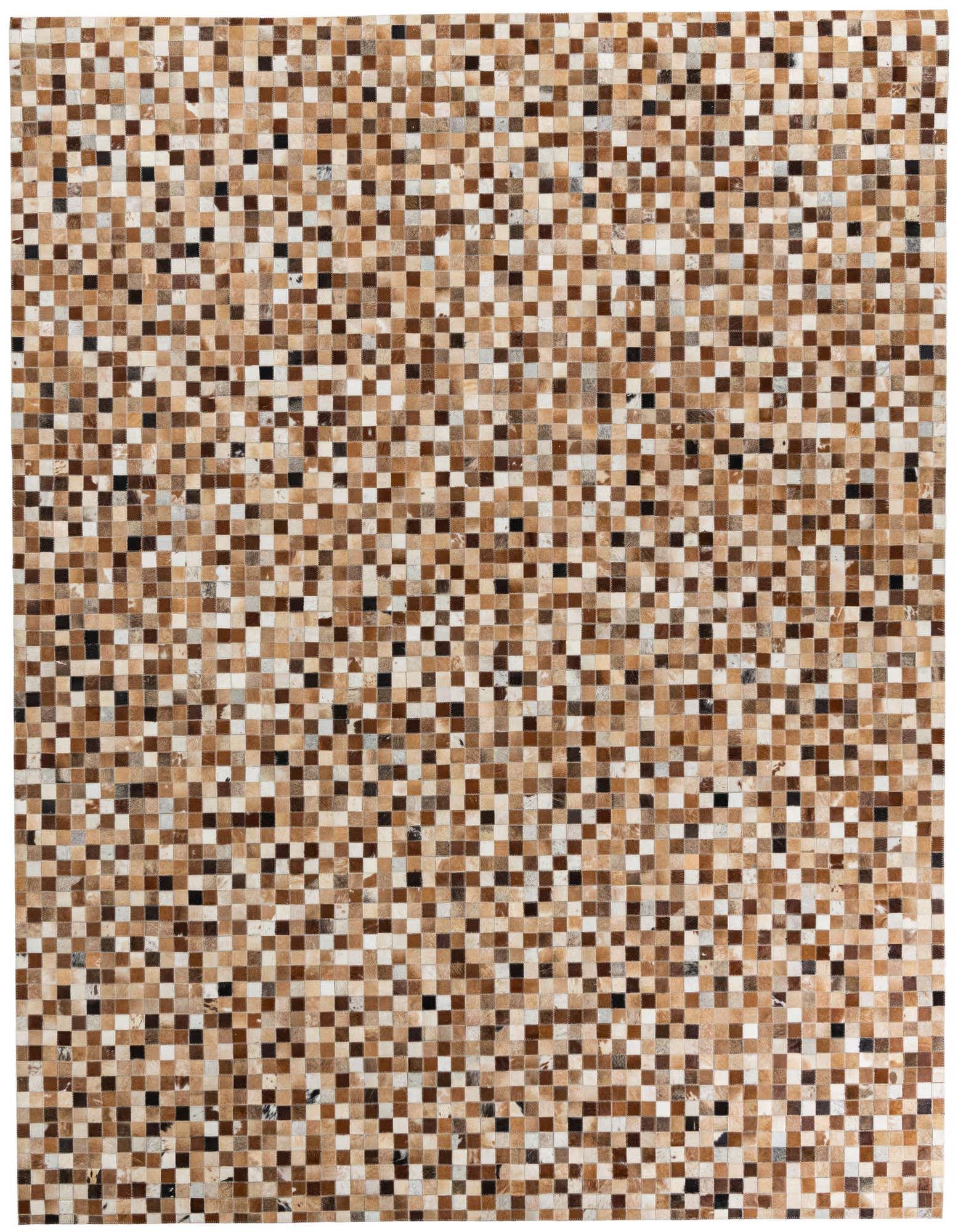 8' 1 x 9' 10 Cowhide Leather Rug