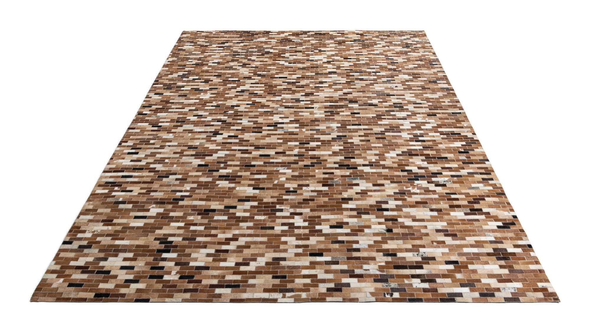 8' 1 x 9' 9 Cowhide Leather Rug