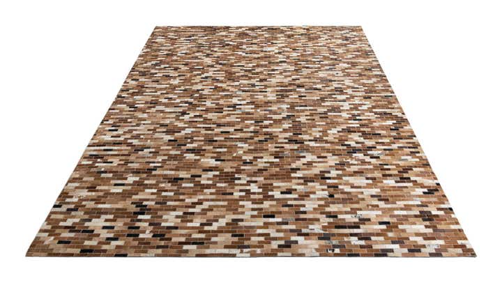 8' 1 x 9' 9 Cowhide Leather Rug