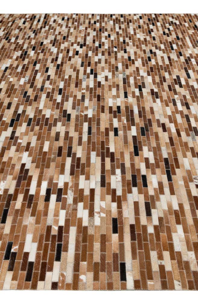 8' 1 x 9' 9 Cowhide Leather Rug