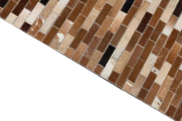 8' 1 x 9' 9 Cowhide Leather Rug