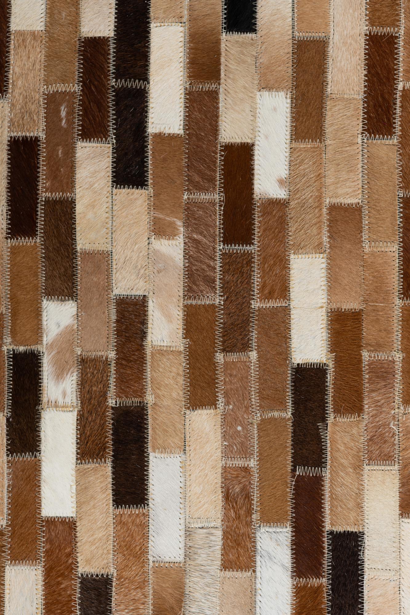 8' 1 x 9' 9 Cowhide Leather Rug