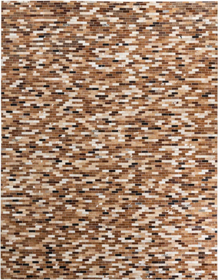 Detail image of 8' 1 x 9' 9 Cowhide Leather Rug