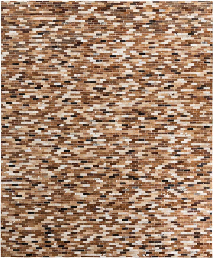 8' 1 x 9' 9 Cowhide Leather Rug