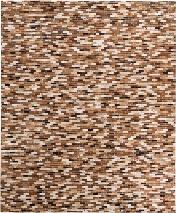 Detail image of 8' 1 x 9' 9 Cowhide Leather Rug