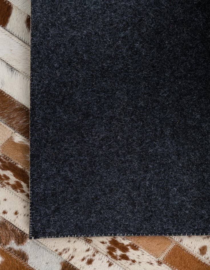 Detail image of 8' 1 x 10' Cowhide Leather Rug