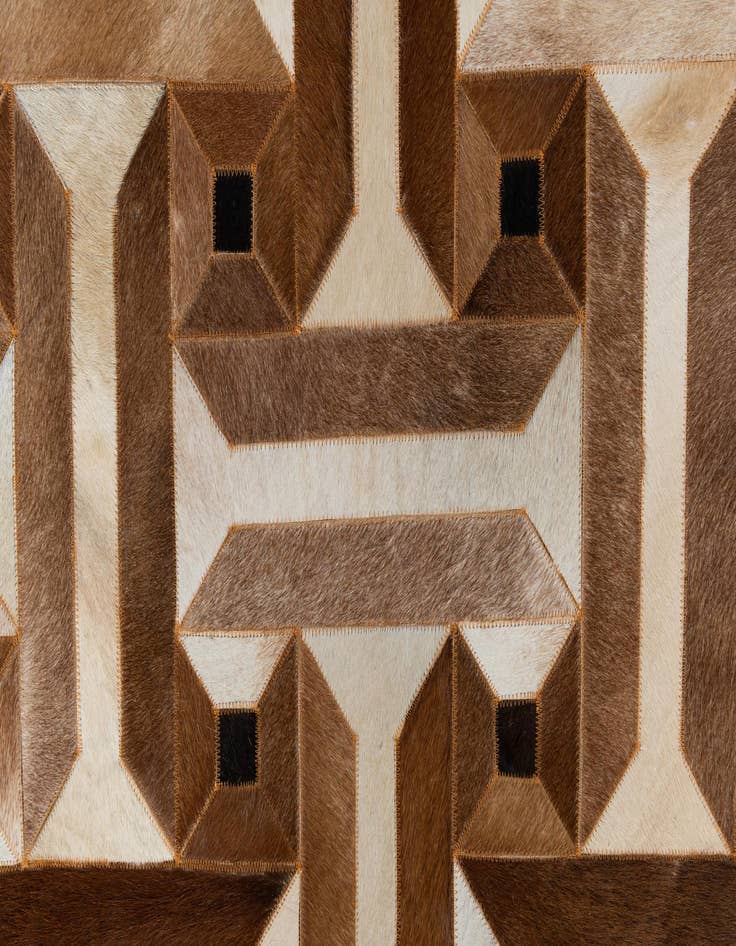 Detail image of 5' 1 x 8' 1 Cowhide Leather Rug