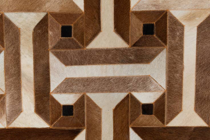 Detail image of 5' 1 x 8' 1 Cowhide Leather Rug