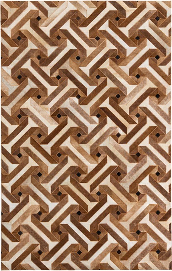 Detail image of 5' 1 x 8' 1 Cowhide Leather Rug