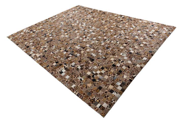 8' x 10' Cowhide Leather Rug