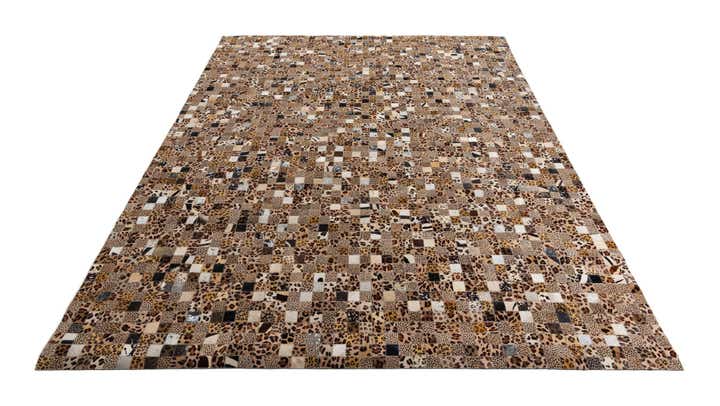 8' x 10' Cowhide Leather Rug