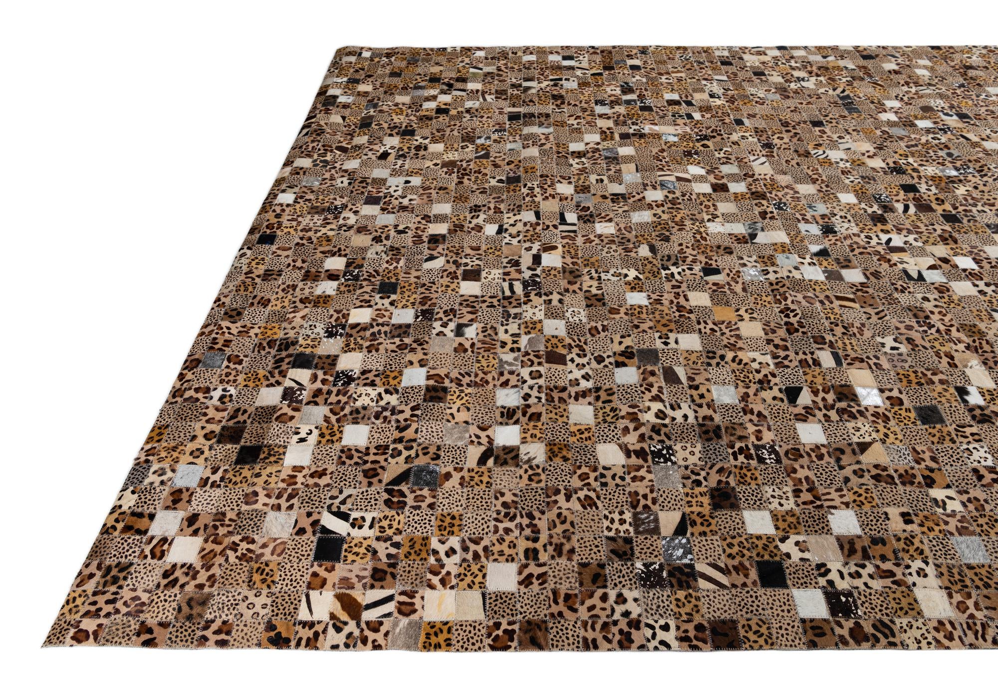 8' x 10' Cowhide Leather Rug