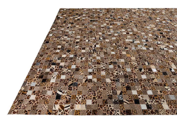 8' x 10' Cowhide Leather Rug