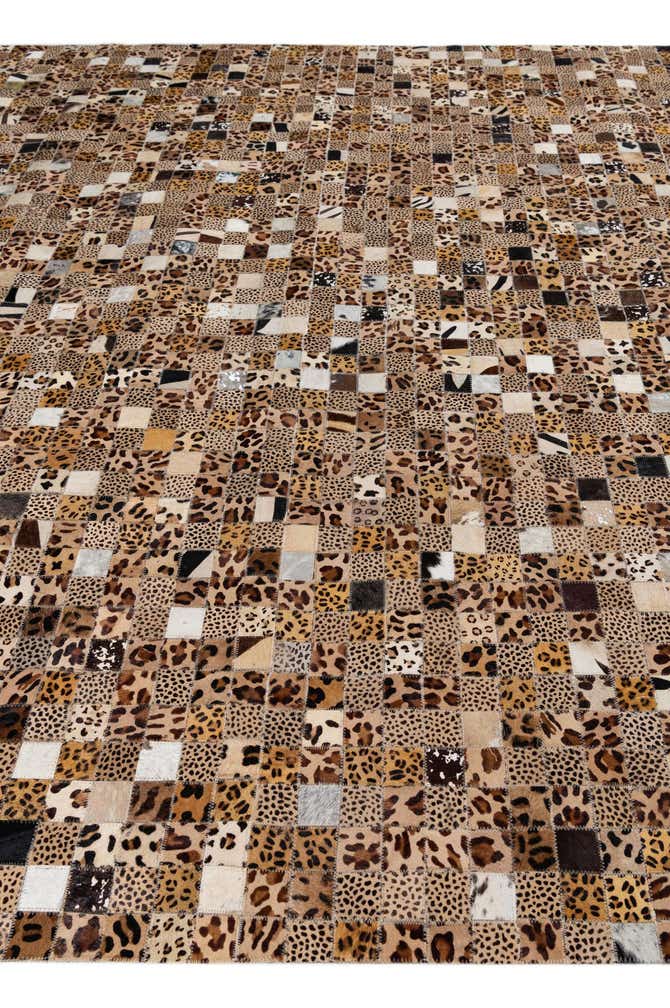 8' x 10' Cowhide Leather Rug