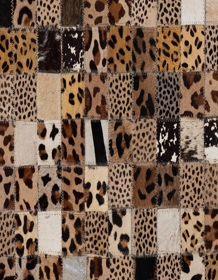 Detail image of 8' x 10' Cowhide Leather Rug