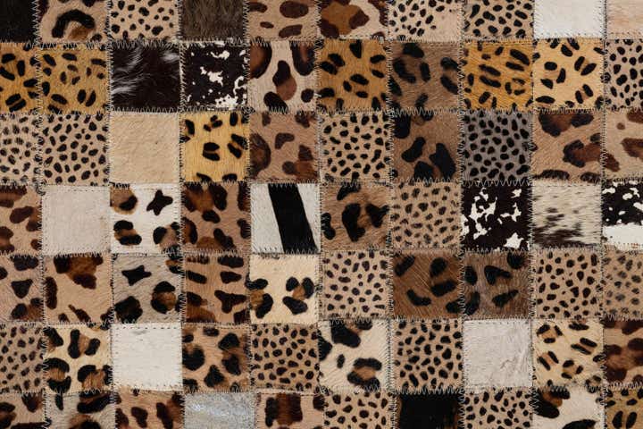 8' x 10' Cowhide Leather Rug