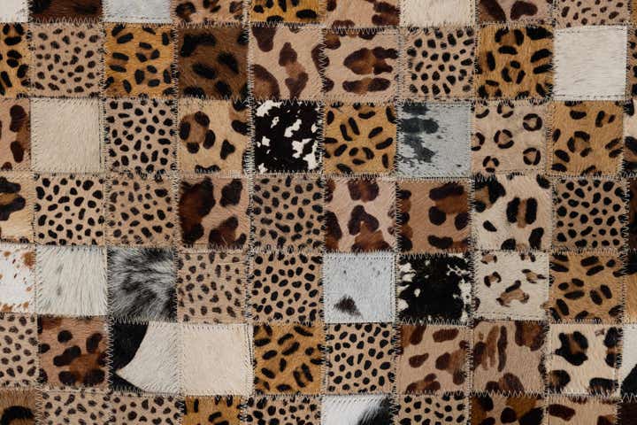 8' x 10' Cowhide Leather Rug