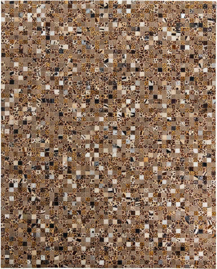 8' x 10' Cowhide Leather Rug