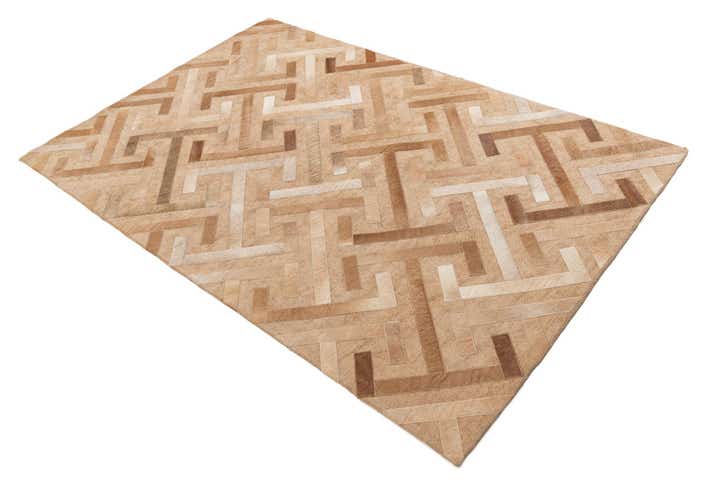 4' x 6' Cowhide Leather Rug