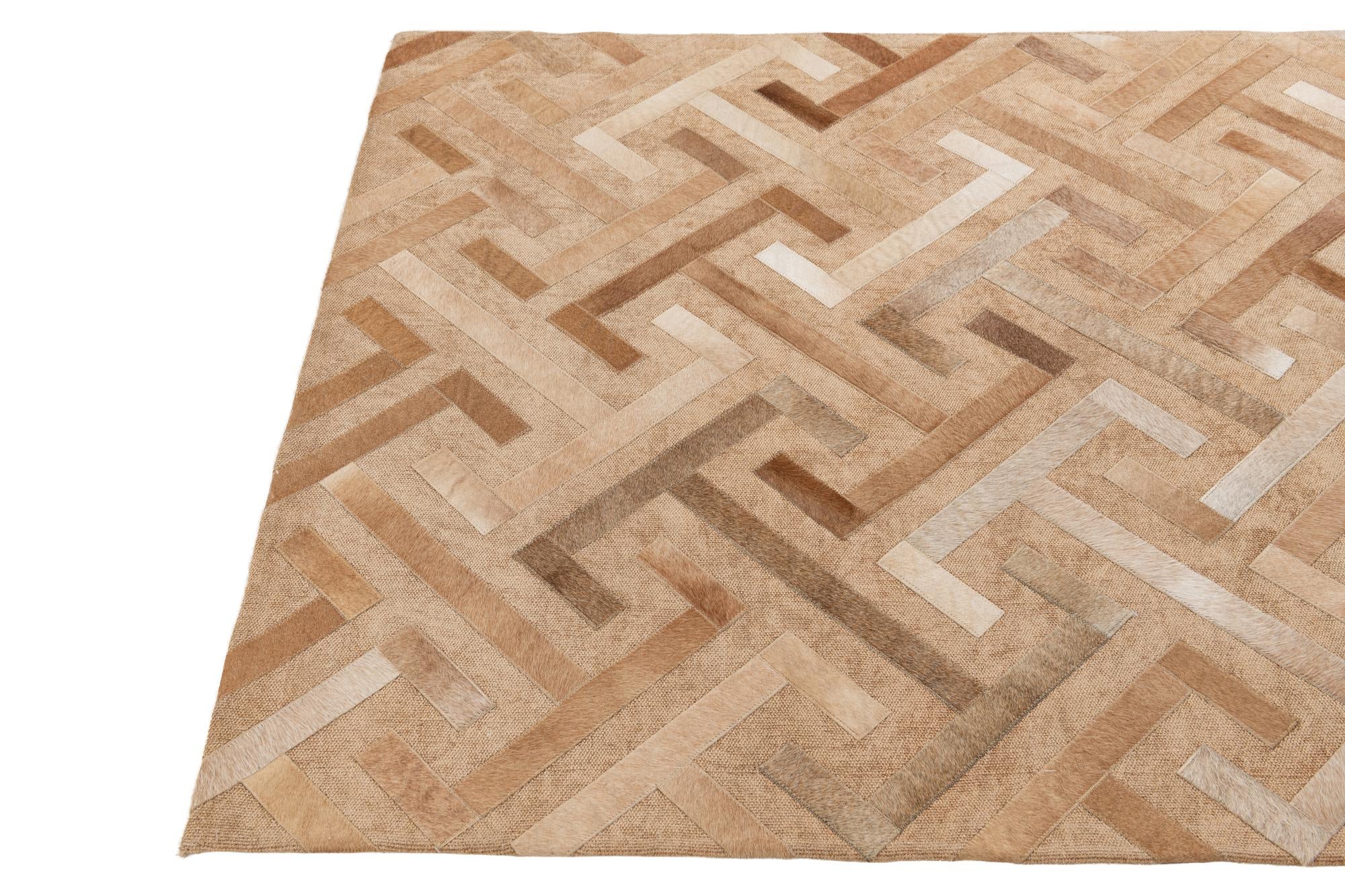 4' x 6' Cowhide Leather Rug