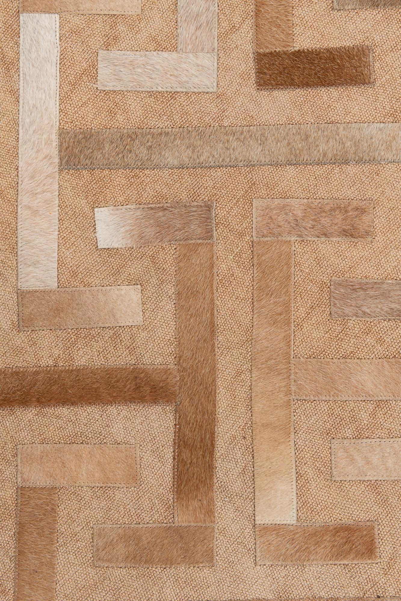 4' x 6' Cowhide Leather Rug