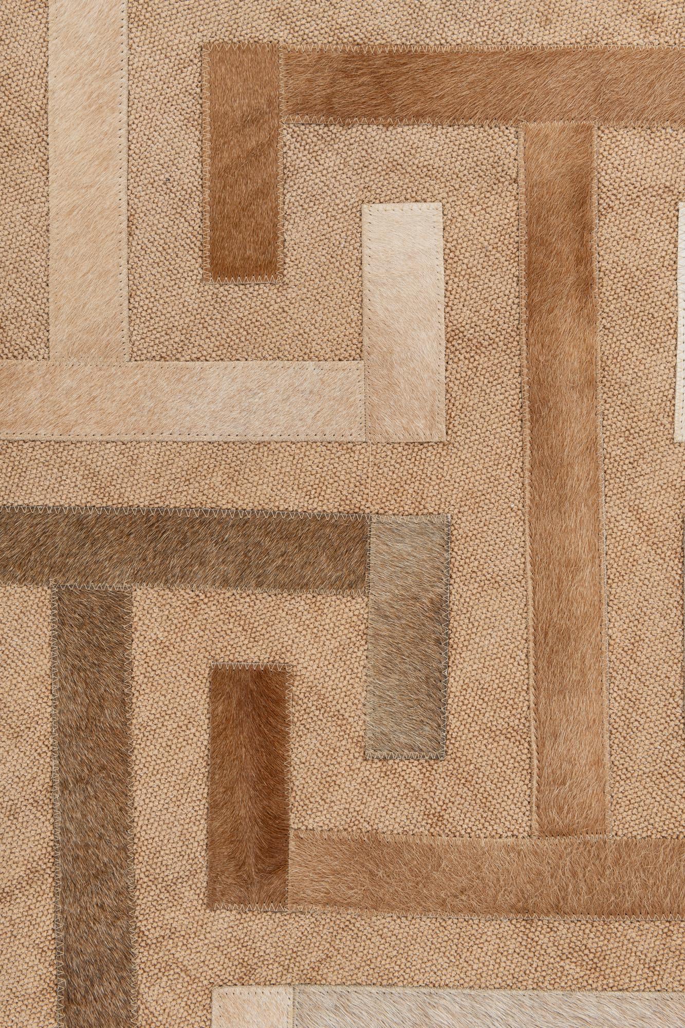 4' x 6' Cowhide Leather Rug