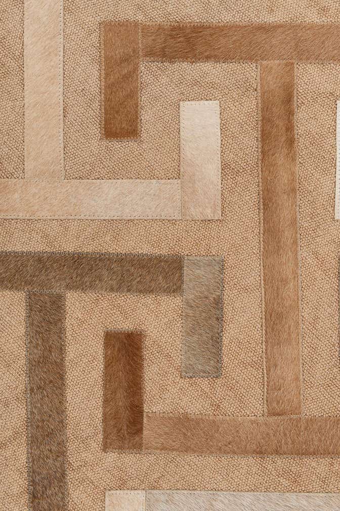 4' x 6' Cowhide Leather Rug
