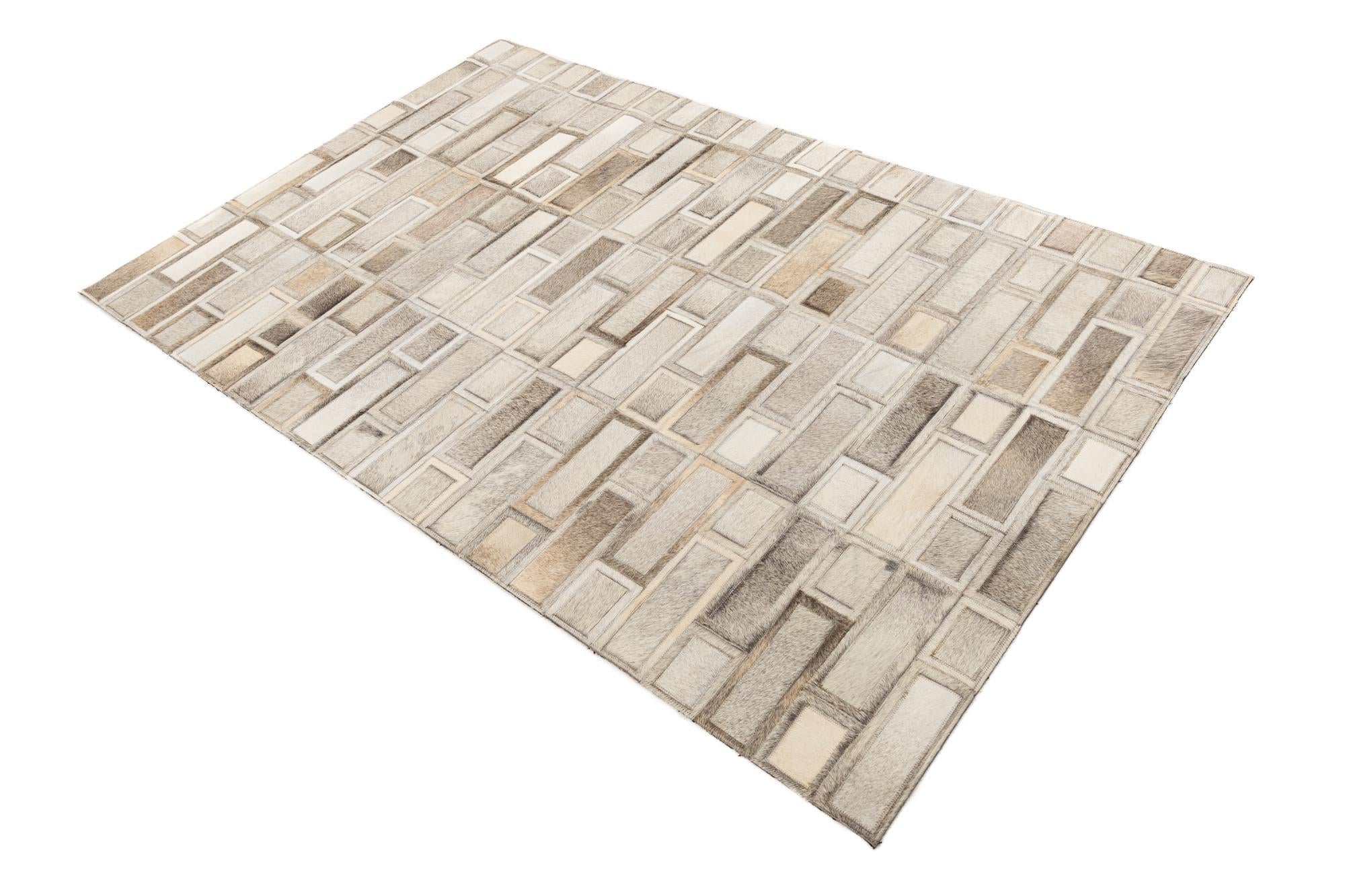 120cm x 185cm Cowhide Leather Alfombra