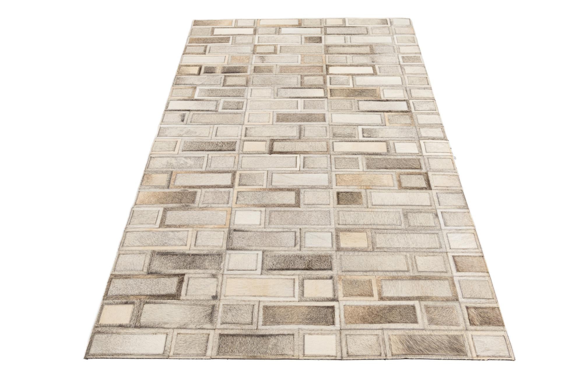 120cm x 185cm Cowhide Leather Alfombra