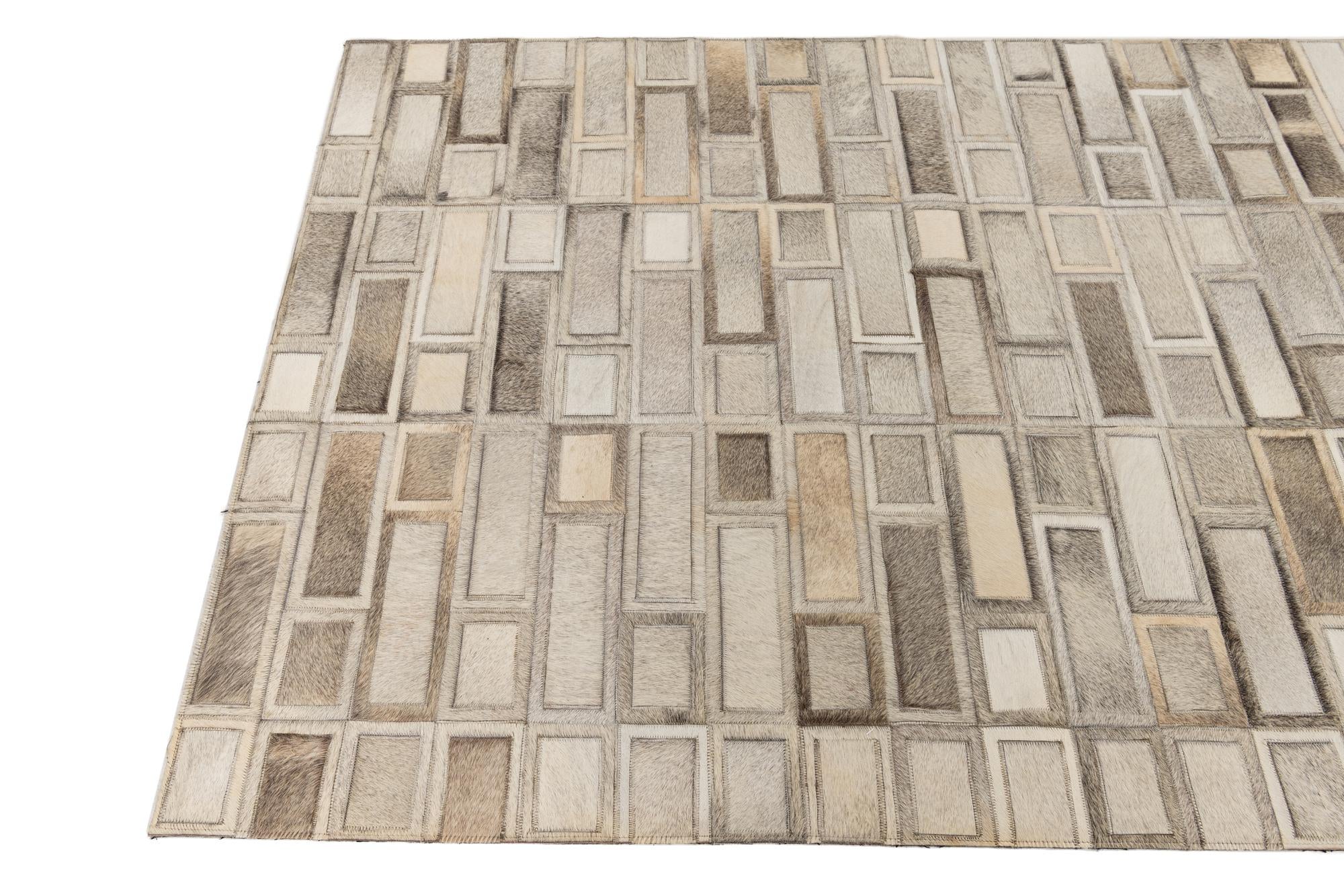 120cm x 185cm Cowhide Leather Alfombra