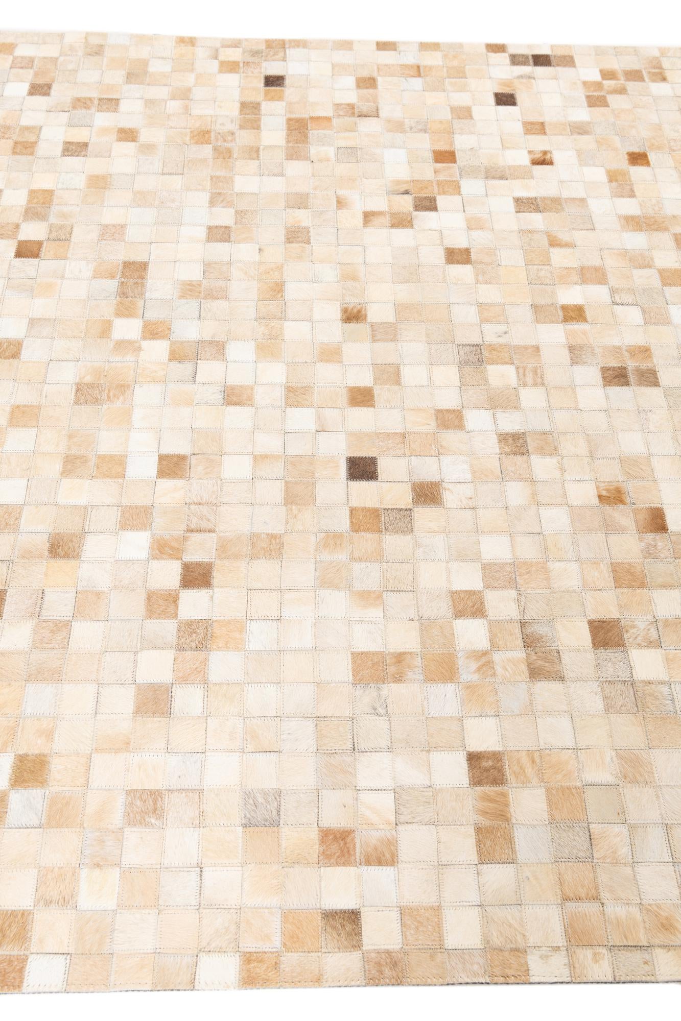 5' x 8' Cowhide Leather Rug