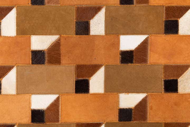 5' x 7' 10 Cowhide Leather Rug